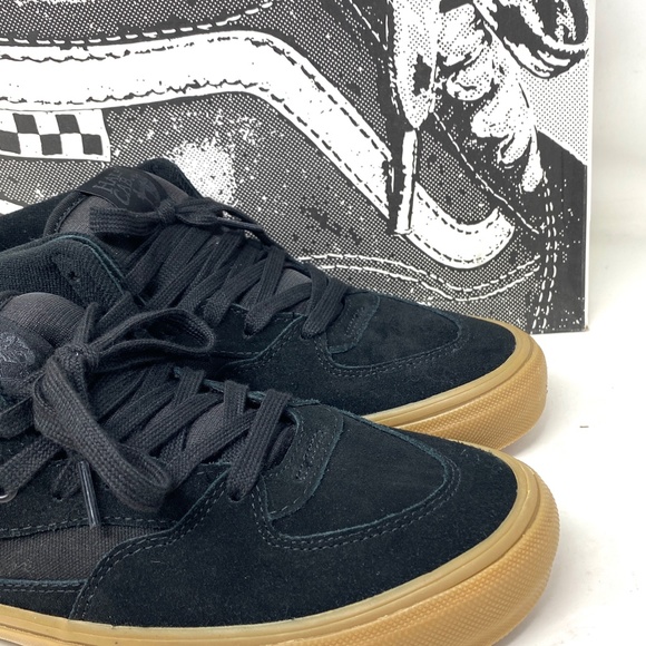 VANS Skate Half Cab Shoes Mid Top For Women Suede Sneakers Black Gum VN0A5FCDB9M - Picture 8 of 11